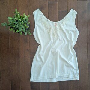 BEADED DETAIL VINTAGE TANK TOP